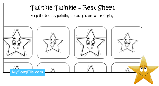 Twinkle Twinkle (Beat Sheet Black and White)