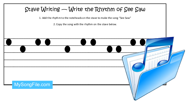 See Saw (Stave Writing-Rhythm)