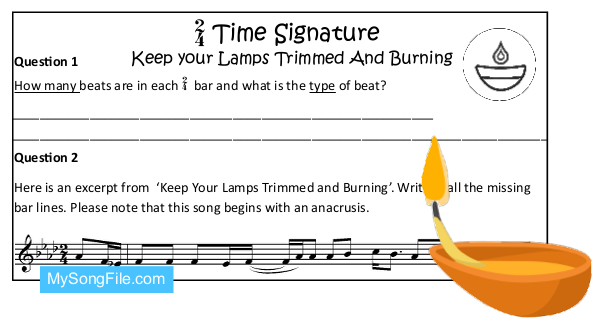 Keep Your Lamps Trimmed And Burning (Time Signature 2-4 Missing Bar Lines)