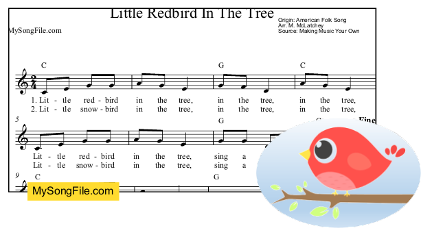 Little Redbird In The Tree (C Major)