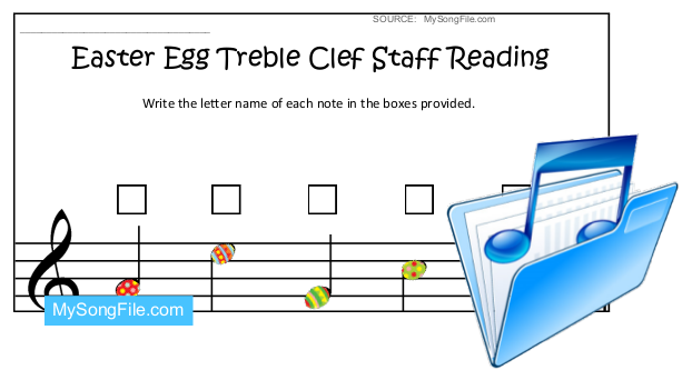 Easter Egg (Staff Reading Treble Clef)