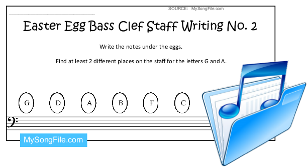 Easter Egg (Staff Writing Bass Clef no.2)