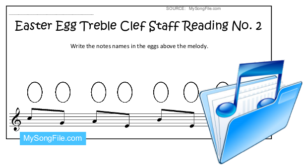 Easter Egg (Staff Reading Treble Clef no.2)