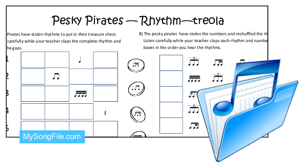 Pesky Pirates treola (Rhythmic Dictation)