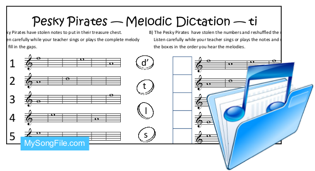 Pesky Pirates ti Staff (Melodic Dictation)