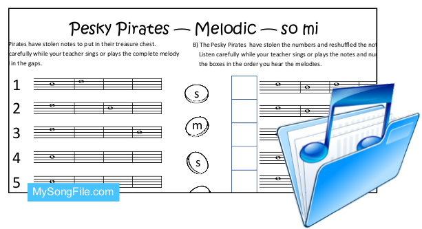 Pesky Pirates so mi Staff (Melodic Dictation)