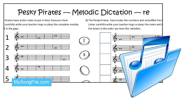 Pesky Pirates re Staff (Melodic Dictation)