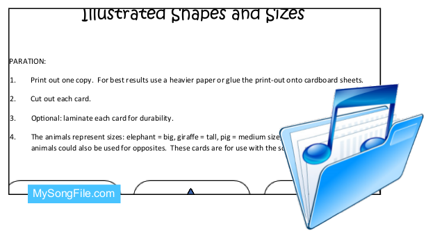 Shapes and Sizes Cards