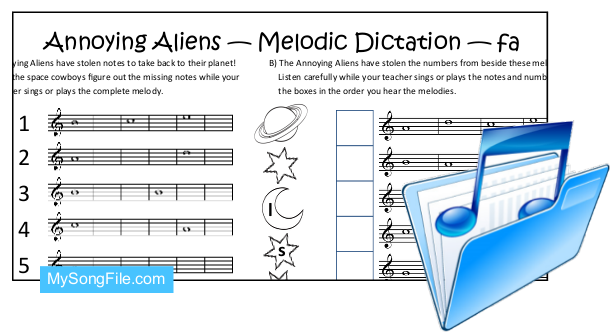 Annoying Aliens fa Staff (Melodic Dictation)