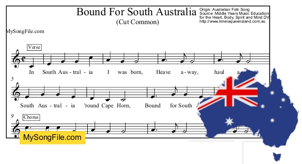 Bound For South Australia (Cut Common Time) | My Song File