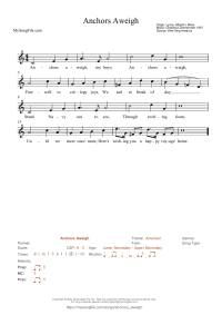 Anchors Aweigh | My Song File